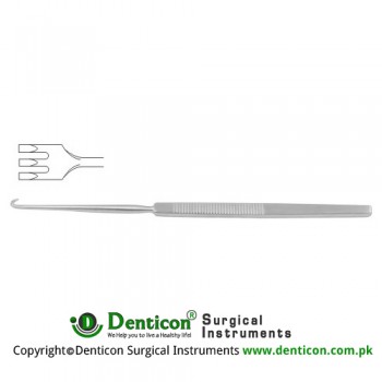 Wound Retractor 3 Sharp Prongs - Large Curve Stainless Steel, 16.5 cm - 6 1/2" Width 10.0 mm